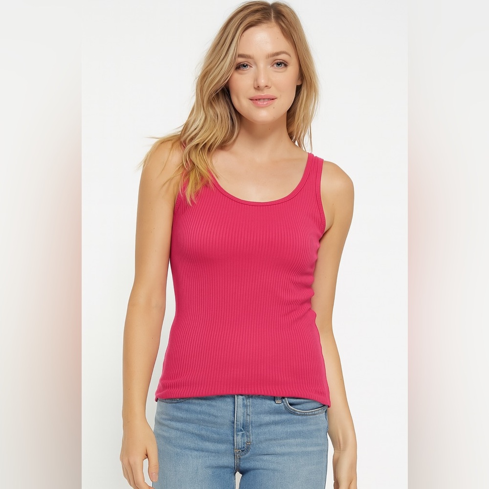 VINCE Ribbed Tank Top